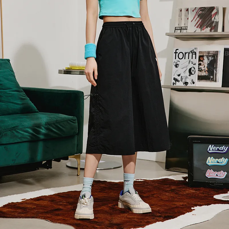 Nerdy Casual Long Skirts Women's Black-5