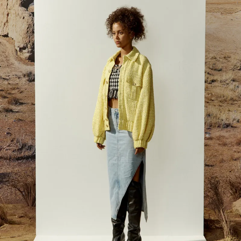 Charlie Luciano Loose Fit Jacket Unisex Yellow-4