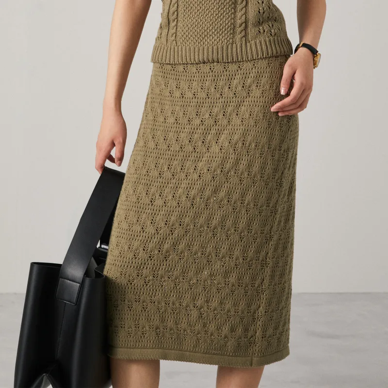 SOLWEIGE Knit Long Skirts Women's-9