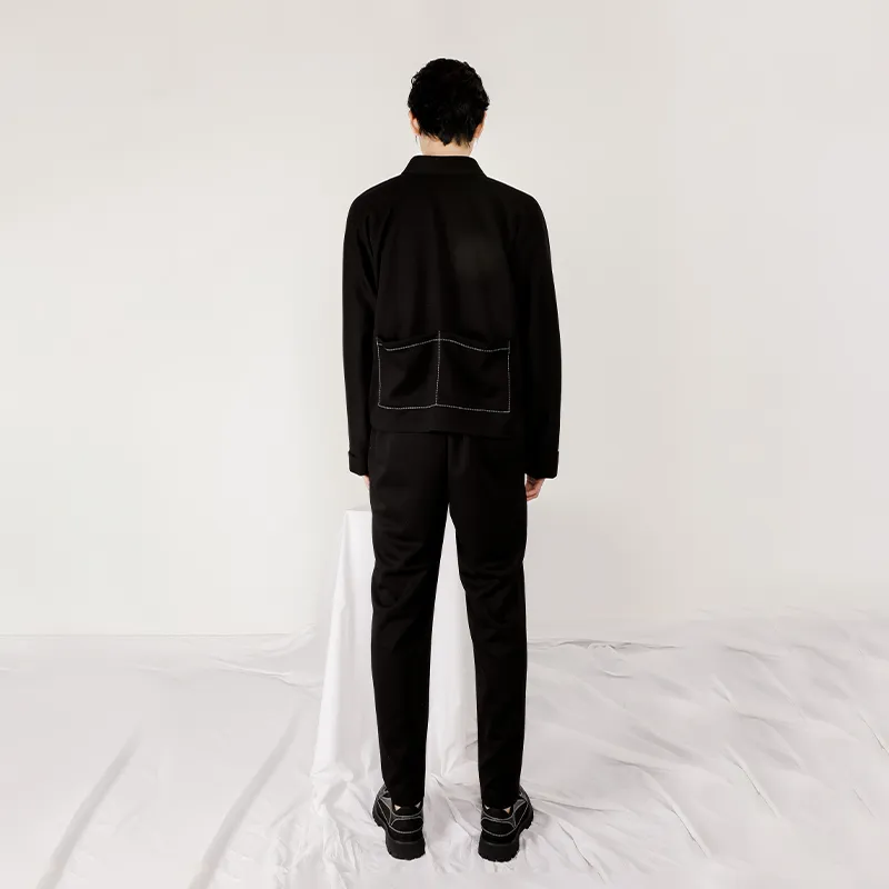 Cheng Jin Yi Bureau Loose Fit Jacket Unisex Black-2