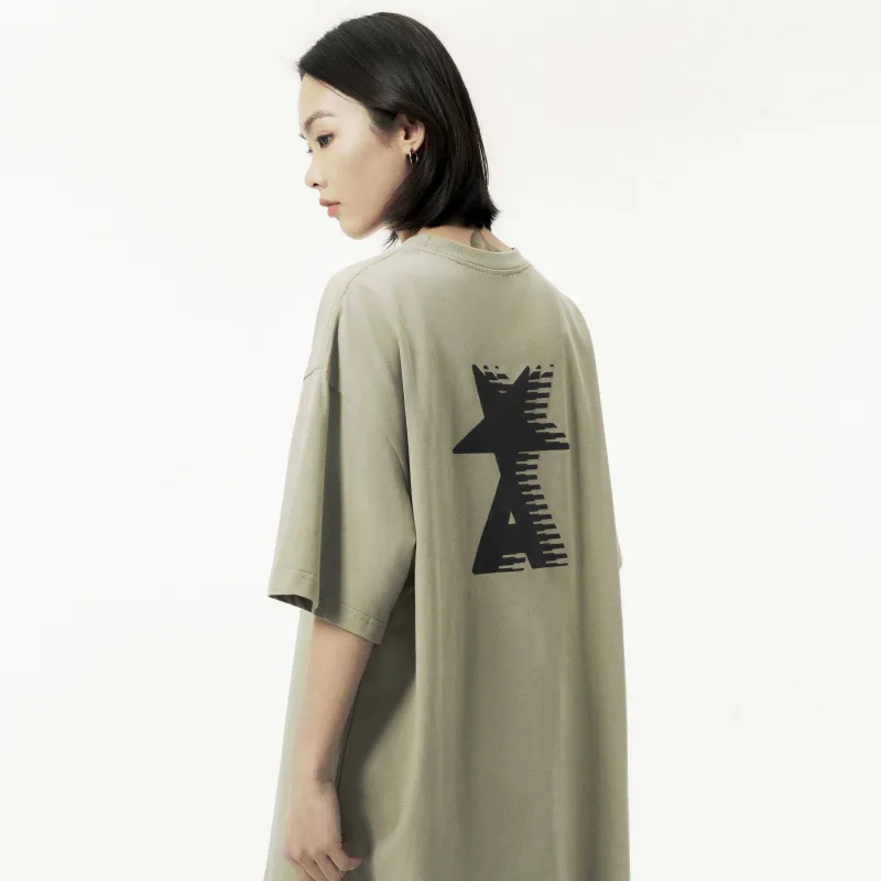 ALL NIGHT DAYS Star Letter Print Unisex T-shirt-15