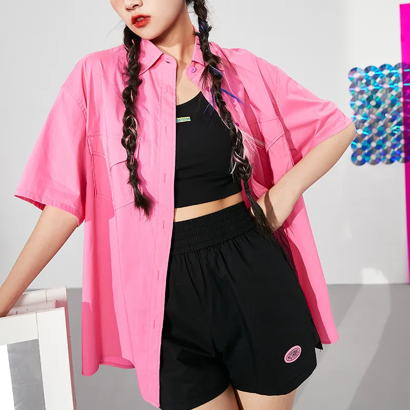 MITUAN Shirts Women's Rose Red-5