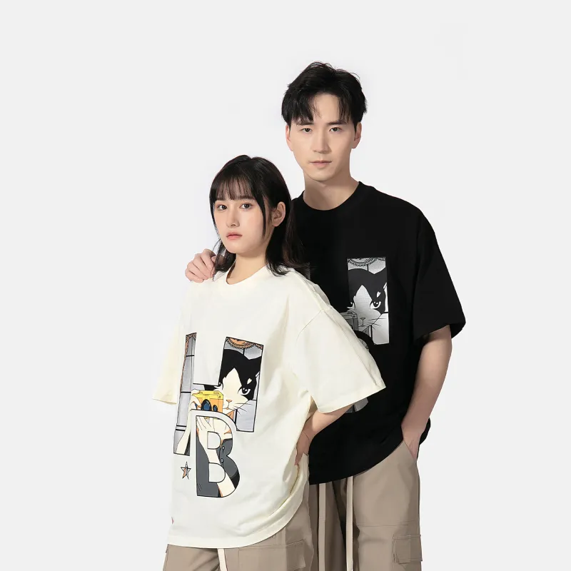Hepburn Cat T-Shirts Unisex-8