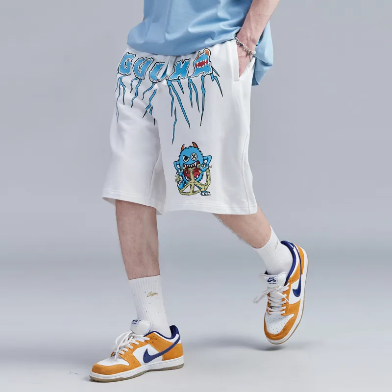 Guuka Casual Shorts Men White-7
