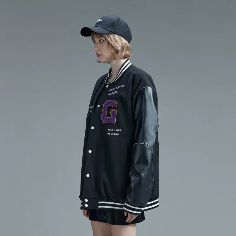 Guuka Baseball Jacket Women's Black-7