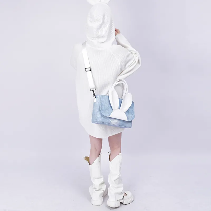 REBIRTH Canvas Rabbit Bag Canvas Bag Handbag Tote Large Size Women's Hi Bunny-10