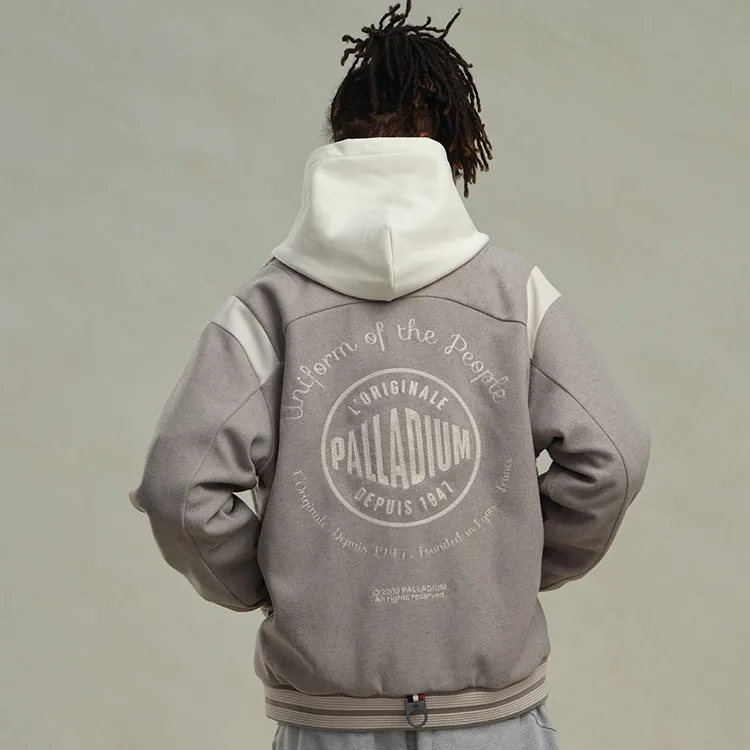 Palladium Baseball Jacket Men's Flint Gray-2