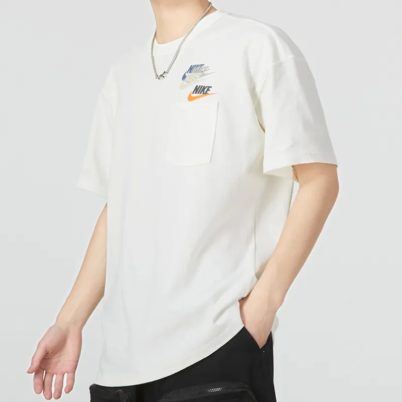 Nike T Shirts Men White-4