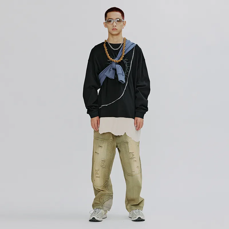 FLOAT Straight Jeans Unisex Army Green-3