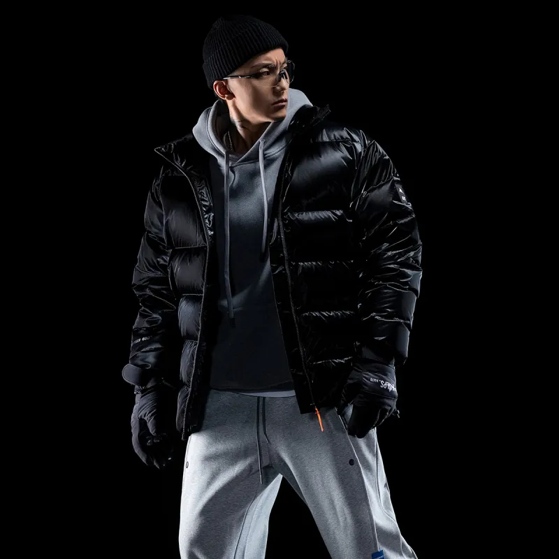 Down Jacket Men's Texture Black-5