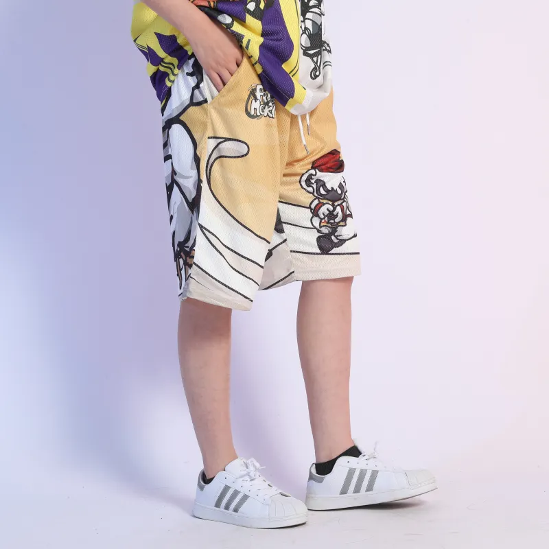 FireMonkey Basketball Shorts Unisex Yellow-4