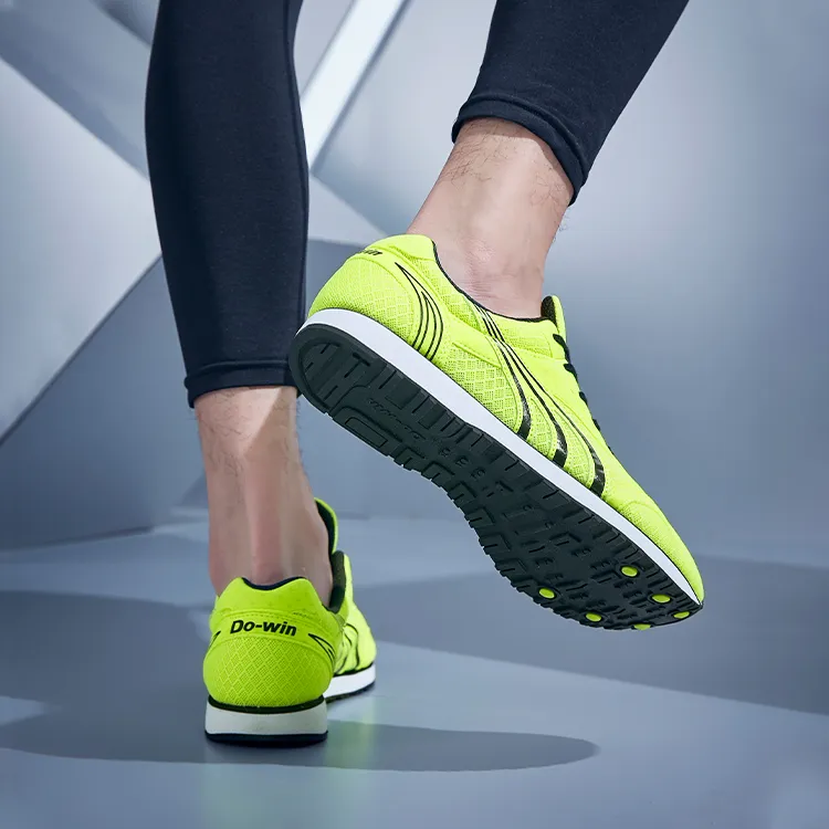 DO WIN Cushioned Slip Resistant Breathable Low Top Running Shoes Unisex Neon Green-8