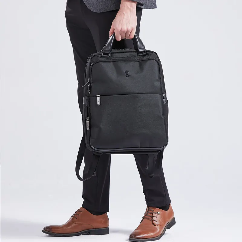 ECHOLAC Fabric Laptop Bag Backpack Regular Men's Black-4