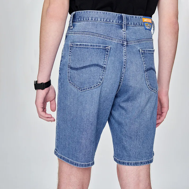 Lee Denim Shorts Men Light Blue-4