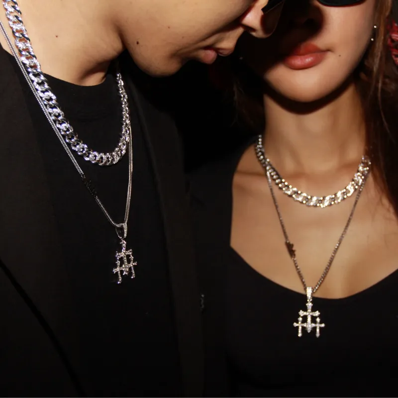 TheRubz Alloy Zircon Pendant Necklaces Unisex-6