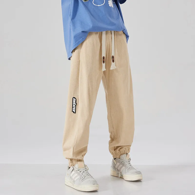 JASONWOOD Autumn And Winter Season Knitted Sports Pants Trendy Thickened Casual Pants Unisex-32