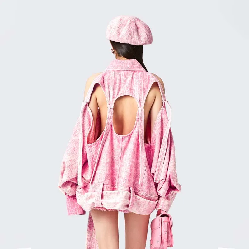 Laurence & Chico Denim Jackets Women's Light Pink-2