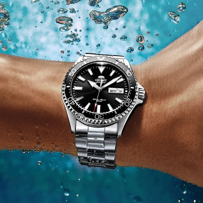 ORIENT Diving Shark Collection Mechanical Movement Stainless Steel Strap Watch Men's Watches Black Dial RA AA0001B19B-5