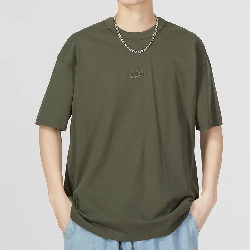 Nike Drop Shoulder Sleeve T-Shirt Men's Army Green-2