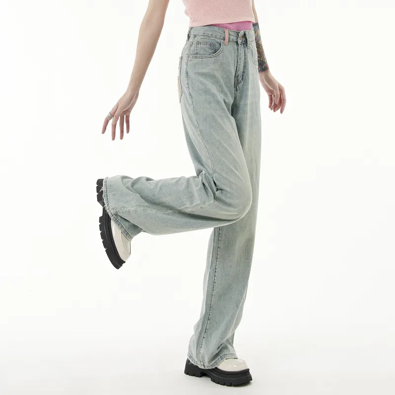 QYPRF Jeans Women's Blue-3