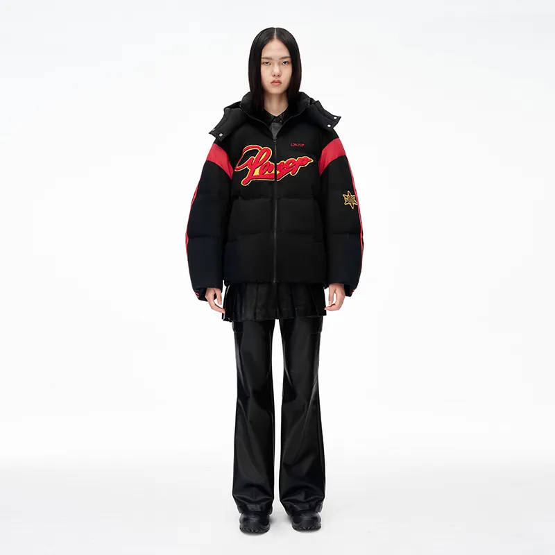 CHENPENG LDN Letter Hooded Down Jacket Women's-2