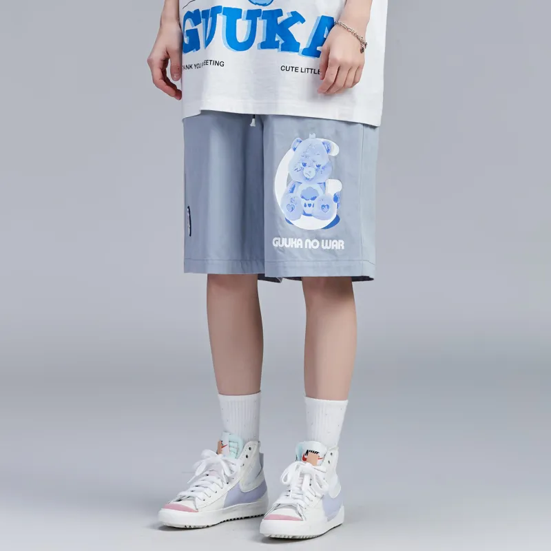 Carebears X Guuka Casual Shorts Unisex Dusty Blue-7