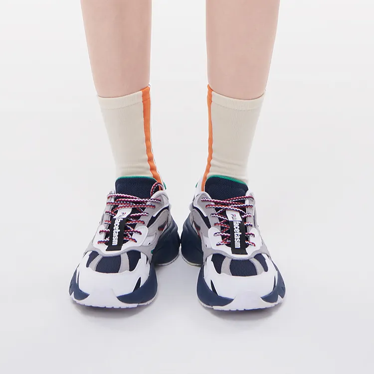 Facetasm X FILA FUSION RACCOON X FACETASM Chunky Sneakers Women's Low Top FILA White & Blue-5