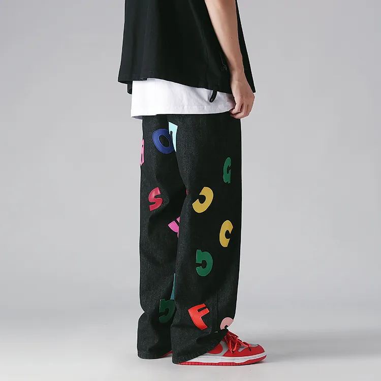 GOLFCROSS Straight Thickened Jeans Unisex-4