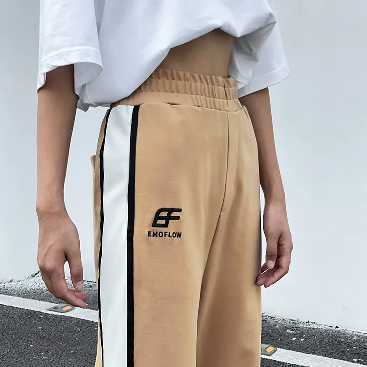 EOFO Straight Moderate Casual Pants Women's Khaki-2