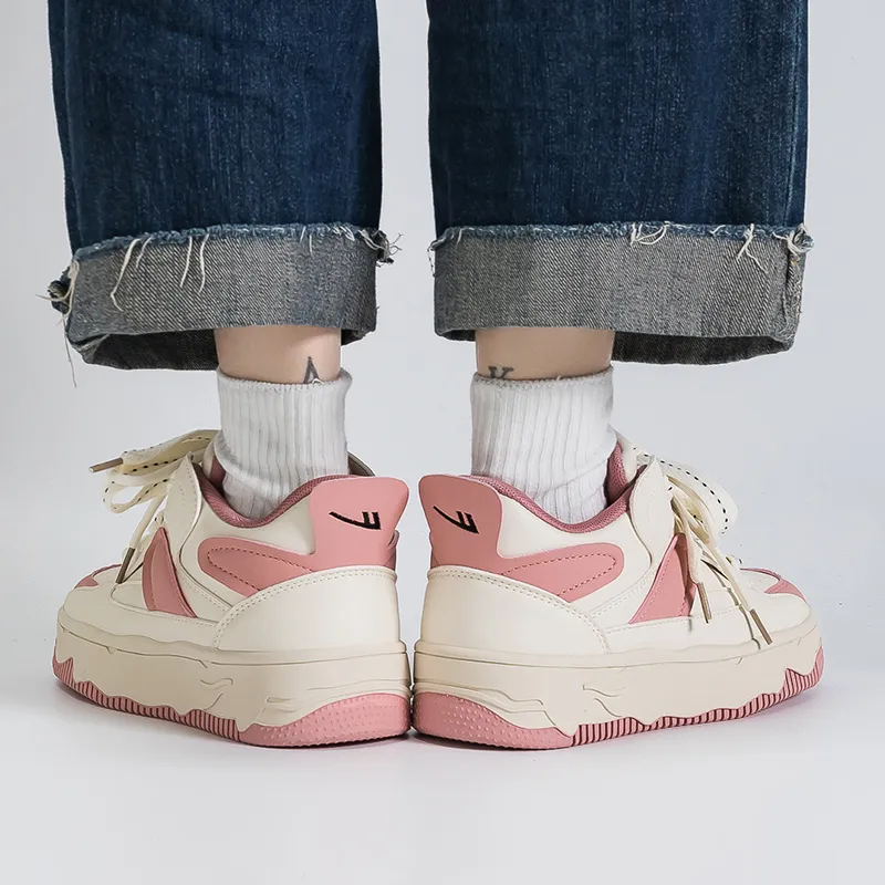 Warrior Skateboard Shoes Women's Beige Pink-4