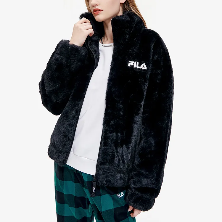 FILA FUSION Velvet Jackets Women's Pitch Black-4