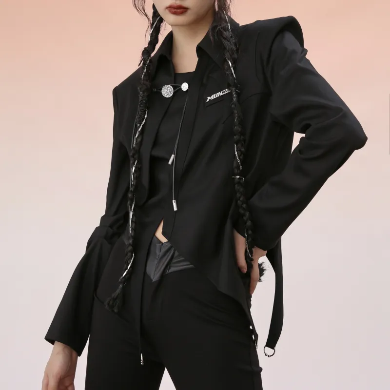MUKZIN Crop Tops Women's Black-3