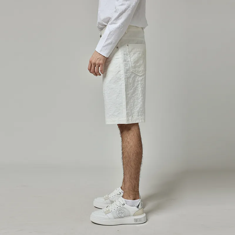RARE Casual Shorts Men White-5
