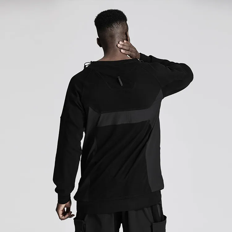 NORVINCY Chinese Fashion Trend Without Hood Pullover Crew Neck Raglan Sleeve Sweatshirt Unisex-2