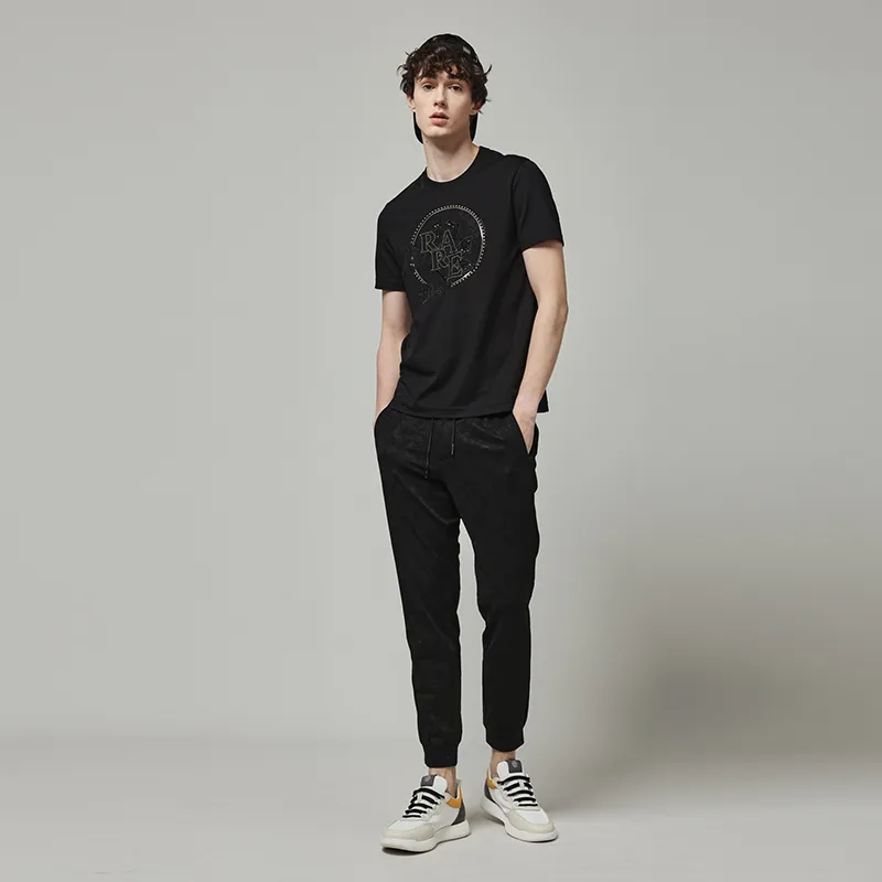 RARE Short Sleeved T Shirts Men's Black-6