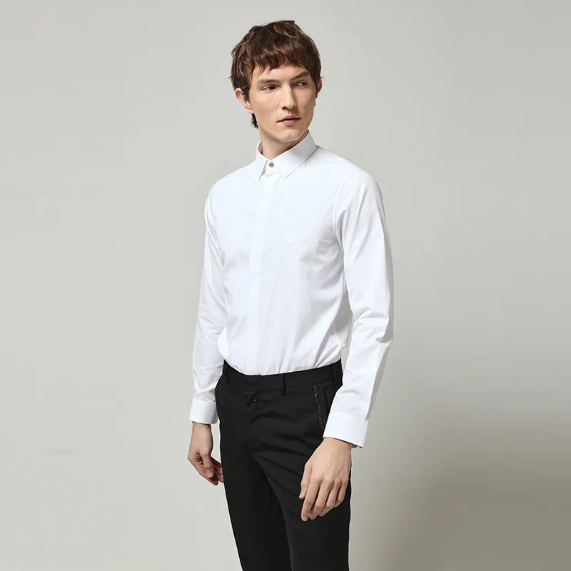 RARE Long Sleeved Shirt Men's White-5