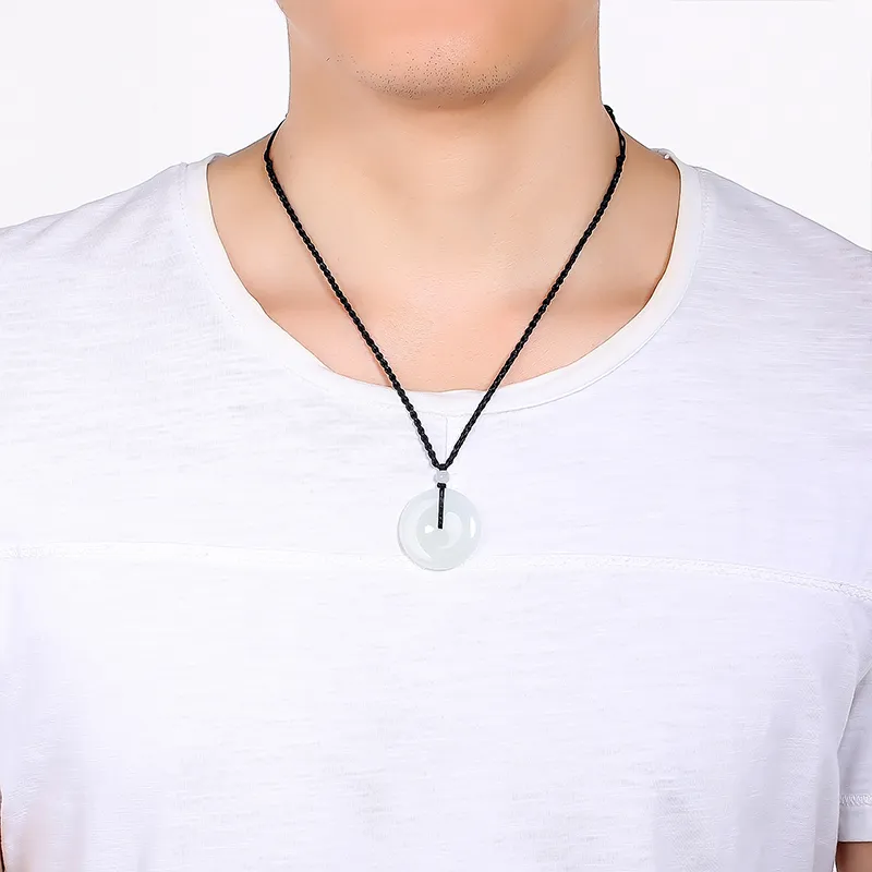 ZHOU LIU FU Pendants White Jade Unisex-11
