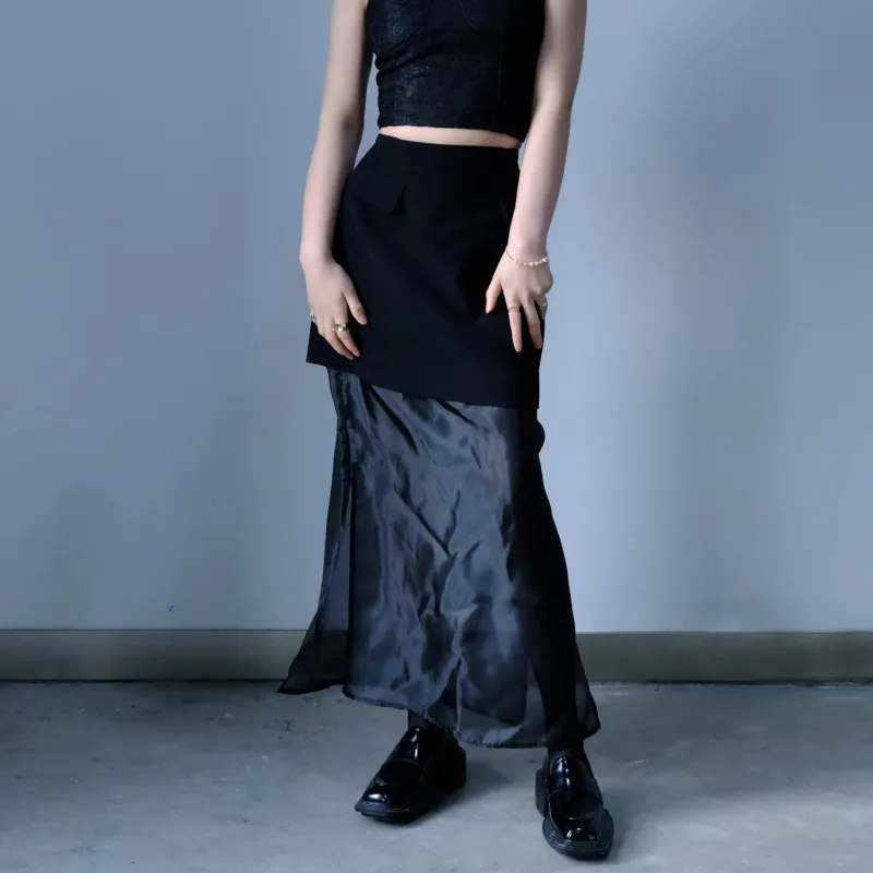 BIENKIMIIYE SS22 Long Skirt Black-2