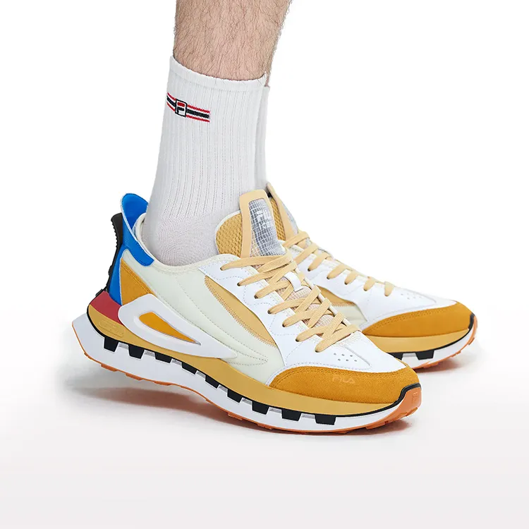 FILA Km Shoes 'White Yellow Blue'-5