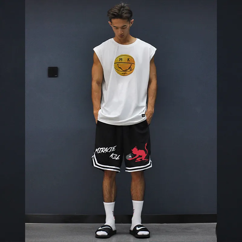 MIRACLE KILL Loose Fit Shorts Unisex Black-9