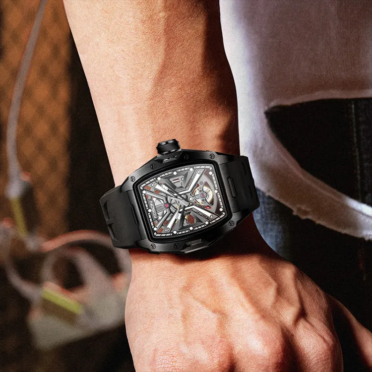ROSDN Climber's Phantom Collection Automatic Mechanical Movement Watch Men's Watches Black Dial G2710-17