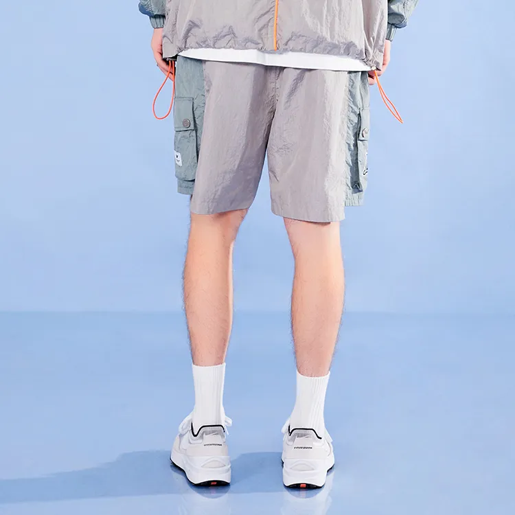 LAMLICKA Loose Fit Shorts Unisex Gray-4