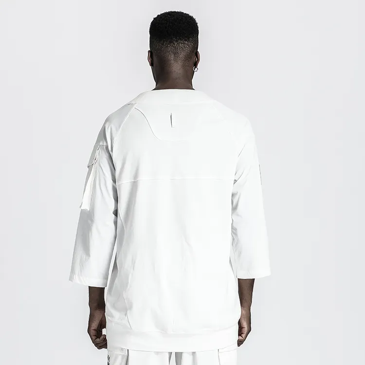 NORVINCY Comfortable And Breathable Sweat Wicking 100% Cotton Heavyweight 3/4 Sleeved T Shirt Unisex-6