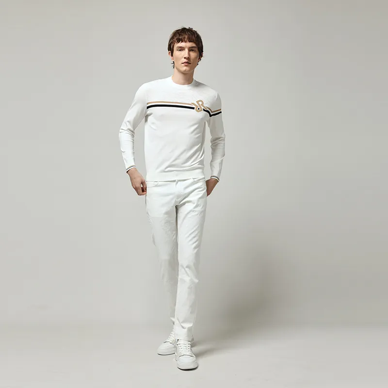 RARE Long Sleeved Knitwear Men's White-4