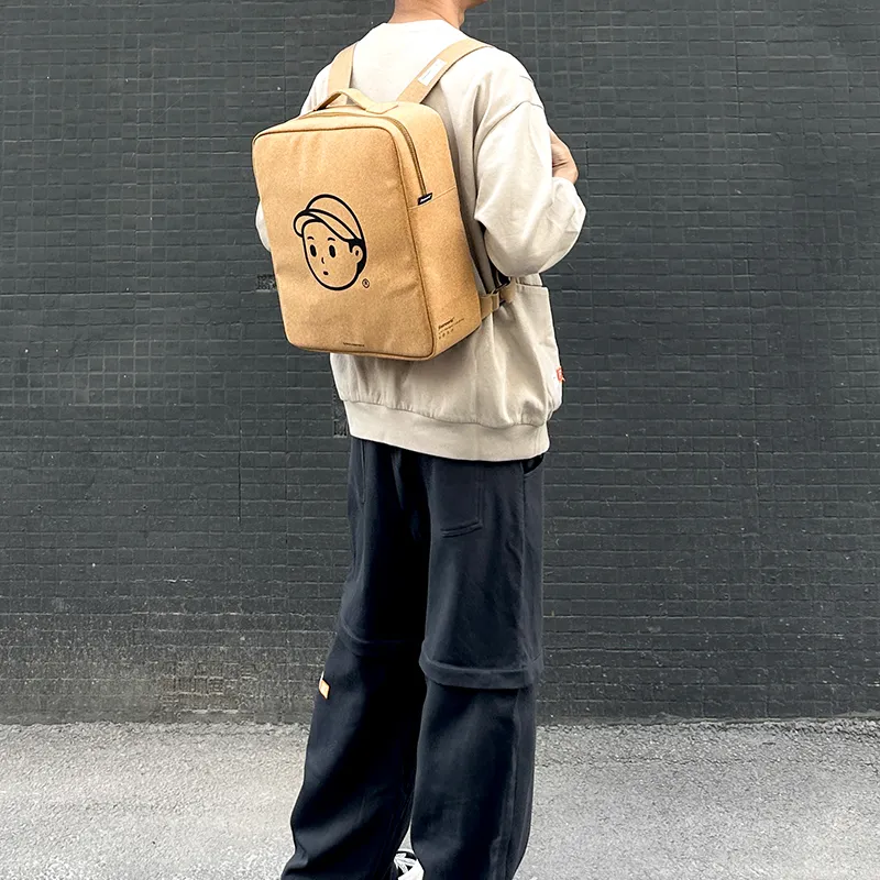 Finerworld Cork Backpack Large Size Unisex Brown-7
