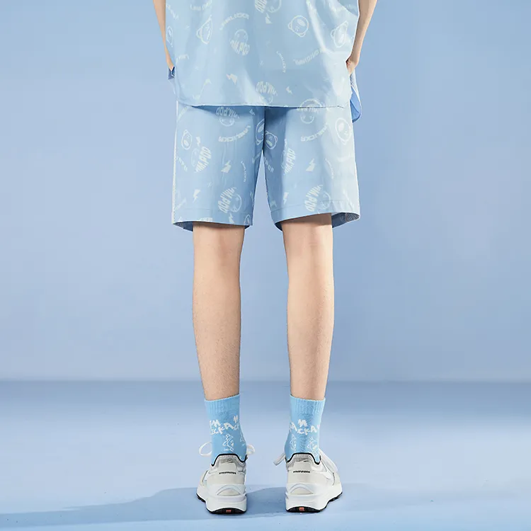 LAMLICKA Loose Fit Shorts Unisex Turquoise-4