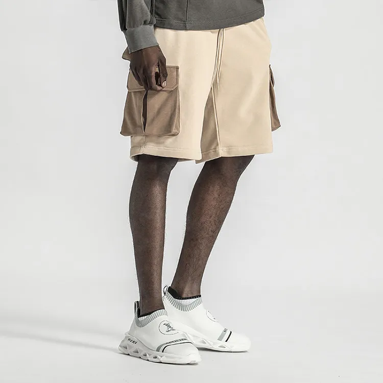 NORVINCY Sports Breathable Straight Fit Knitted Fabric Cargo Shorts Unisex-8