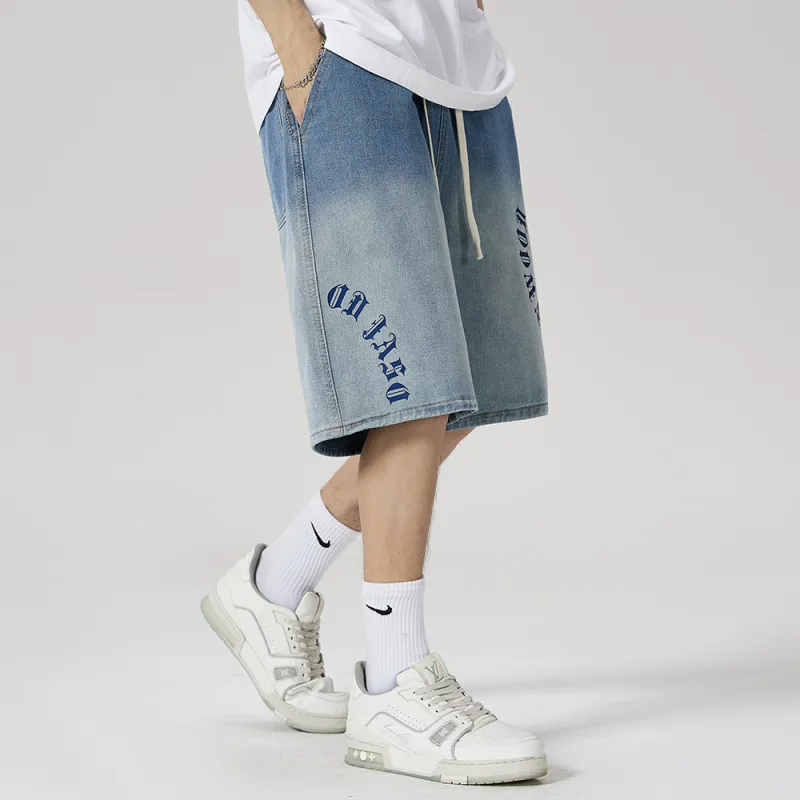 JASONWOOD Cowboy On The Run Summer Denim Shorts Unisex-13