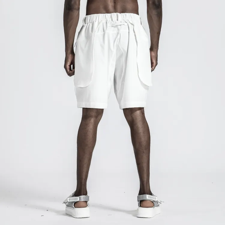 NORVINCY Straight Fit Loose Fit Solid Color Casual Shorts Unisex-9
