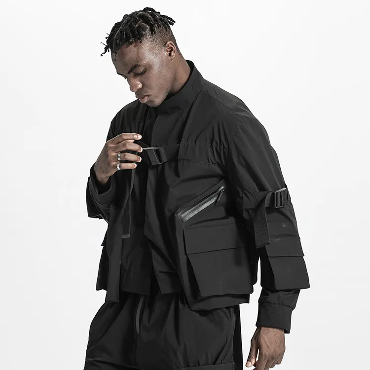 NORVINCY British Windproof Flight Suit With Ribbon Jacket Unisex-4